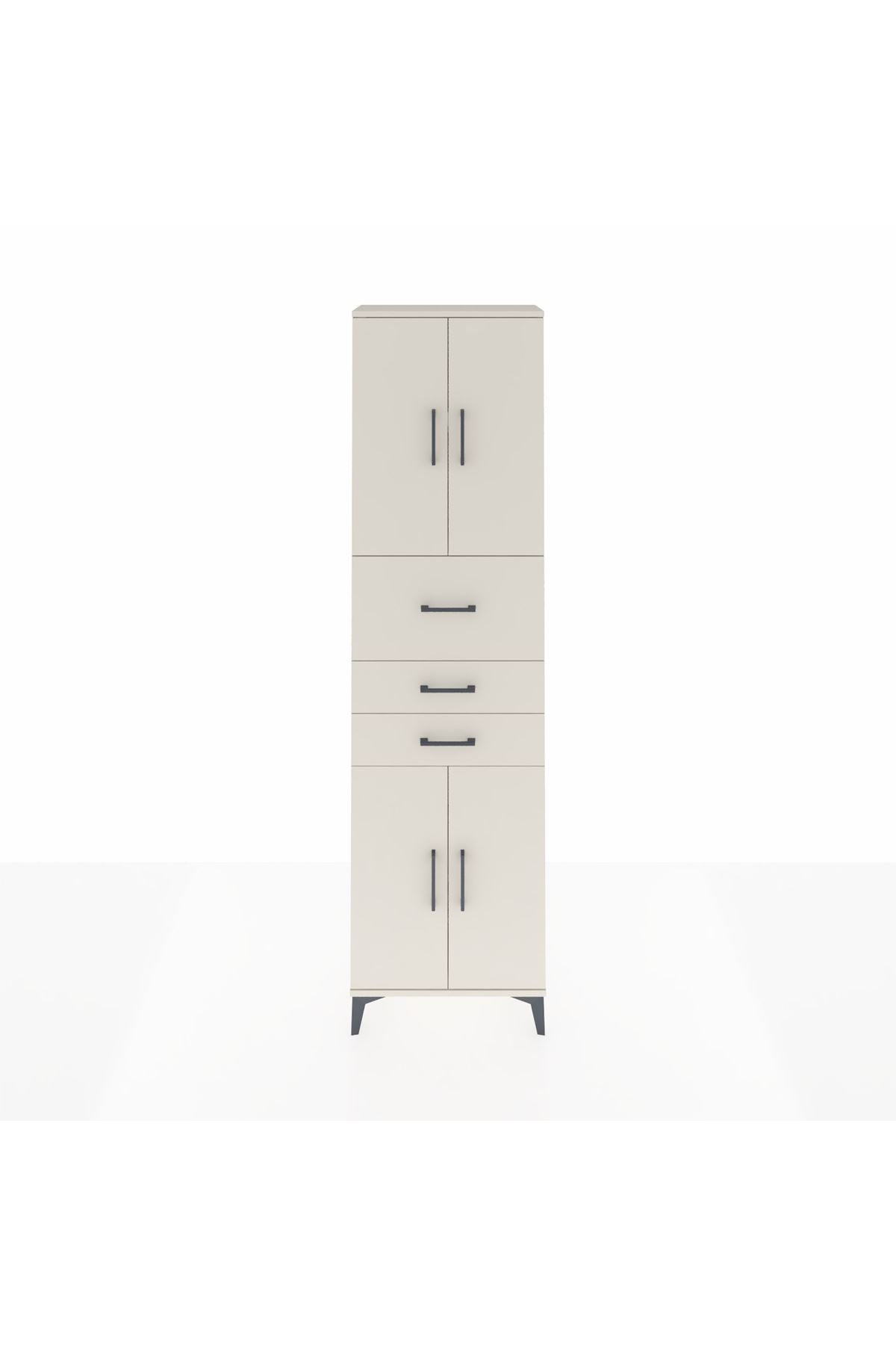 Arges Dolap 3 Raflı 3 Çekmeceli 4 Kapaklı 60x30x221 - S29M232V1A