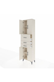 Arges Dolap 3 Raflı 3 Çekmeceli 4 Kapaklı 60x30x221 - S29M232V1A