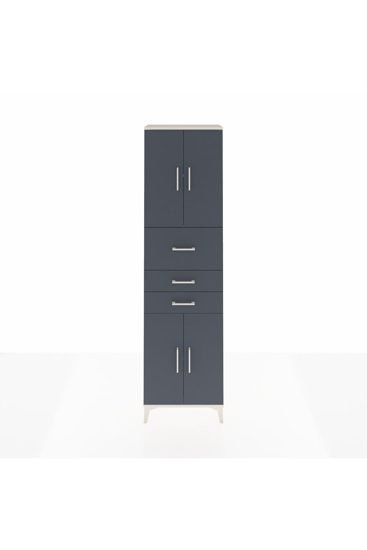 Arges Dolap 3 Raflı 3 Çekmeceli 4 Kapaklı 60x30x221 - S29M232V2A