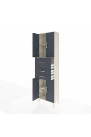 Arges Dolap 3 Raflı 3 Çekmeceli 4 Kapaklı 60x30x221 - S29M232V2A