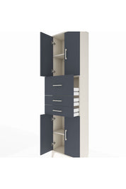 Arges Dolap 3 Raflı 3 Çekmeceli 4 Kapaklı 60x30x221 - S29M232V2A