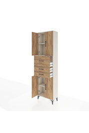 Arges Dolap 3 Raflı 3 Çekmeceli 4 Kapaklı 60x30x221 - S29M232V3A