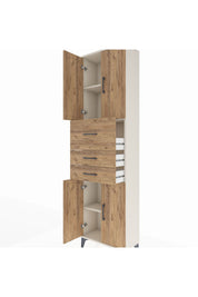 Arges Dolap 3 Raflı 3 Çekmeceli 4 Kapaklı 60x30x221 - S29M232V3A
