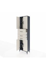 Arges Dolap 3 Raflı 3 Çekmeceli 4 Kapaklı 60x30x221 - S29M232V4A