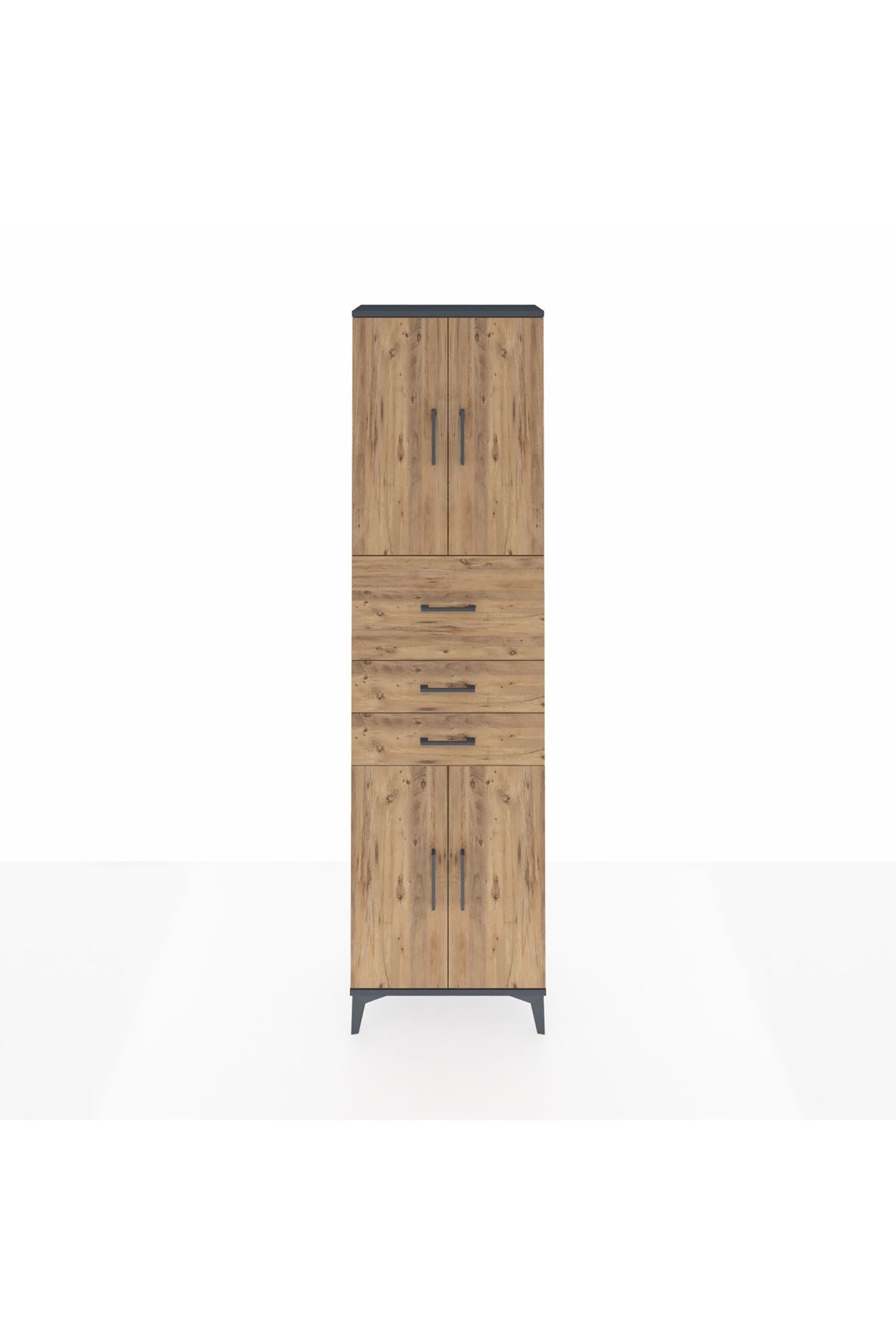 Arges Dolap 3 Raflı 3 Çekmeceli 4 Kapaklı 60x30x221 - S29M232V6A