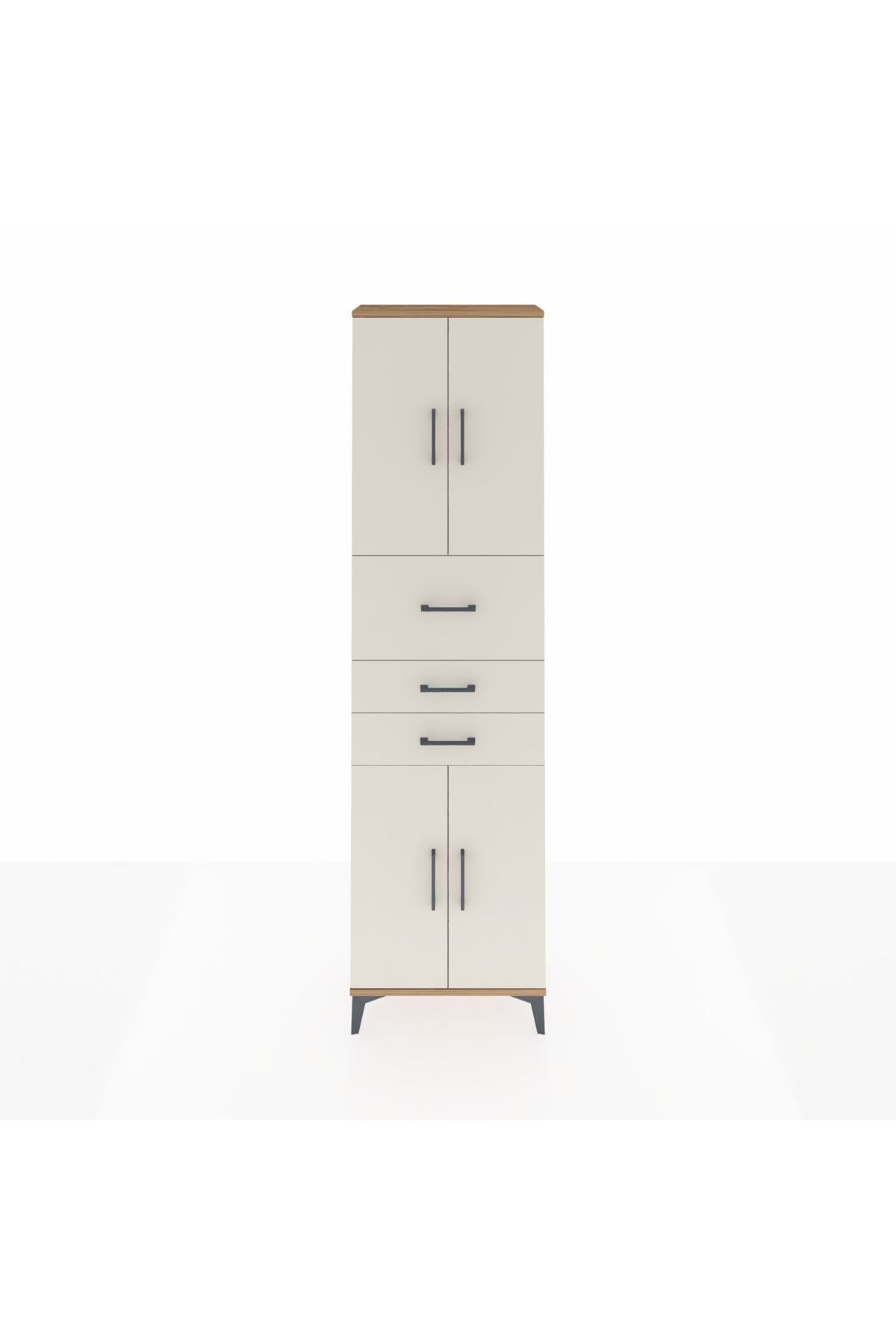 Arges Dolap 3 Raflı 3 Çekmeceli 4 Kapaklı 60x30x221 - S29M232V7A