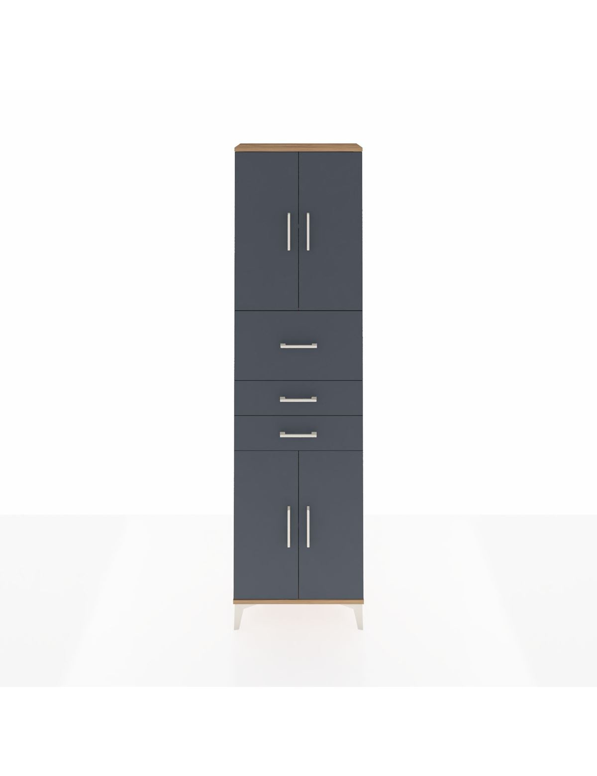 Arges Dolap 3 Raflı 3 Çekmeceli 4 Kapaklı 60x30x221 - S29M232V8A
