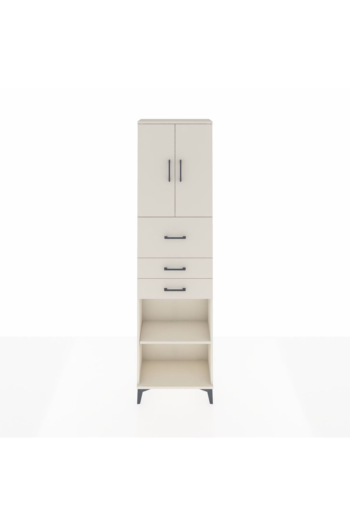 Arges Dolap 3 Raflı 3 Çekmeceli 2 Kapaklı 60x30x221 - S29M233V1A