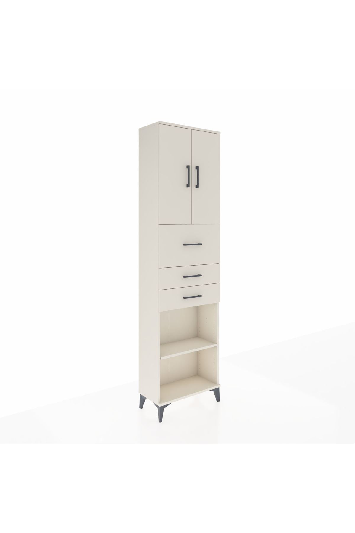 Arges Dolap 3 Raflı 3 Çekmeceli 2 Kapaklı 60x30x221 - S29M233V1A