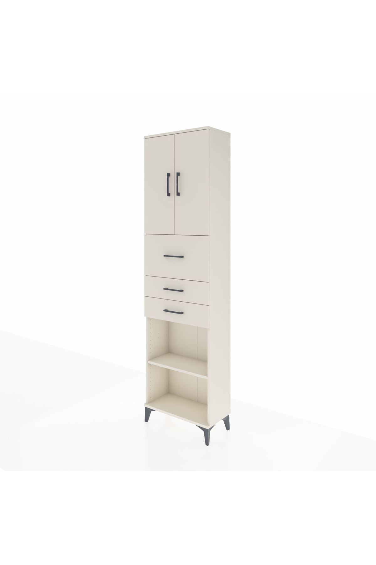 Arges Dolap 3 Raflı 3 Çekmeceli 2 Kapaklı 60x30x221 - S29M233V1A