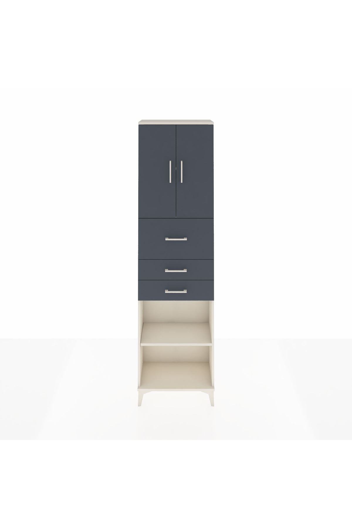 Arges Dolap 3 Raflı 3 Çekmeceli 2 Kapaklı 60x30x221 - S29M233V2A