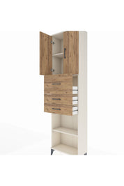 Arges Dolap 3 Raflı 3 Çekmeceli 2 Kapaklı 60x30x221 - S29M233V3A