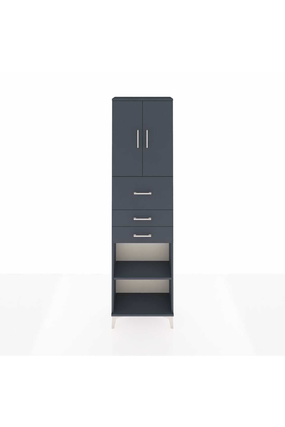 Arges Dolap 3 Raflı 3 Çekmeceli 2 Kapaklı 60x30x221 - S29M233V5A