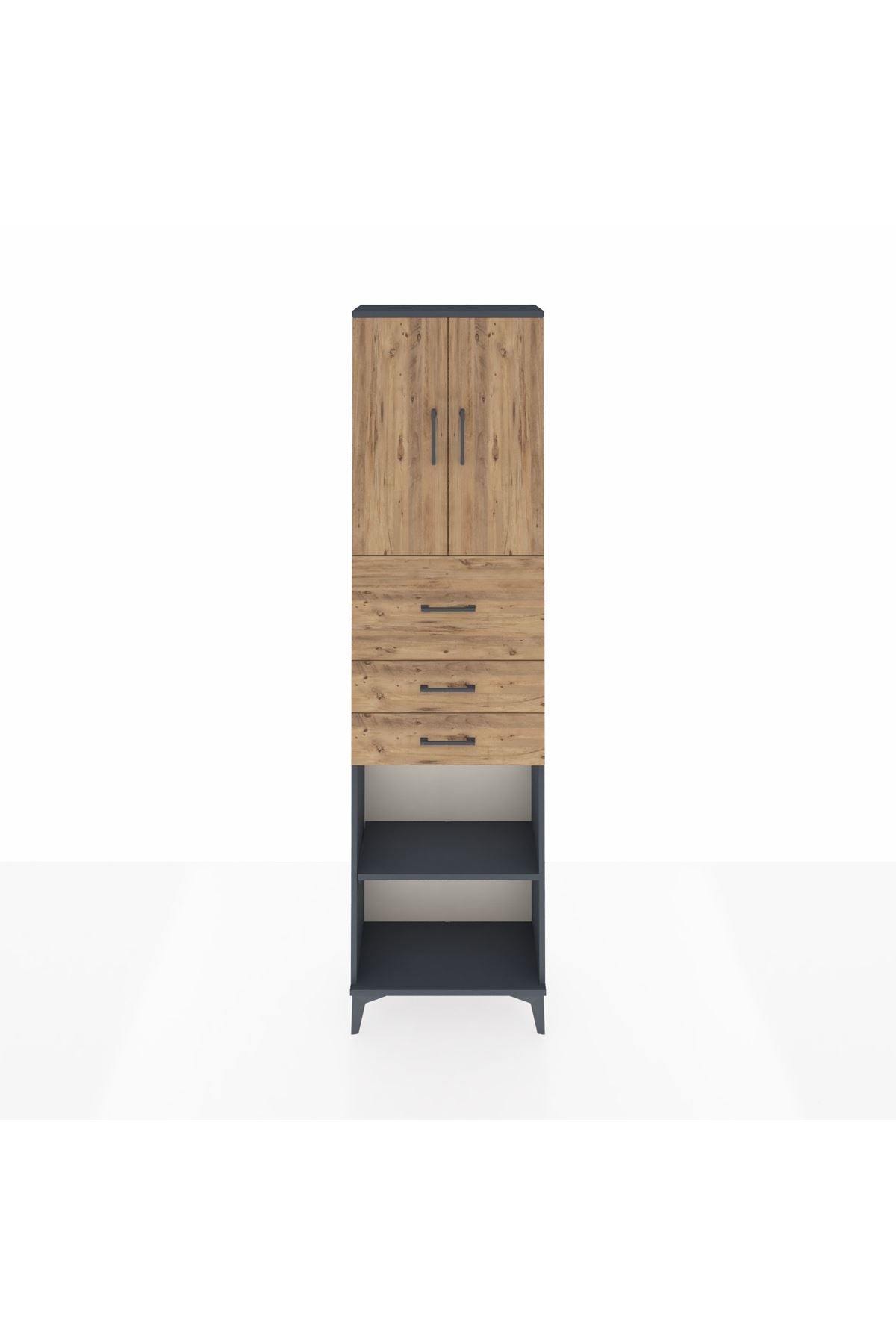 Arges Dolap 3 Raflı 3 Çekmeceli 2 Kapaklı 60x30x221 - S29M233V6A
