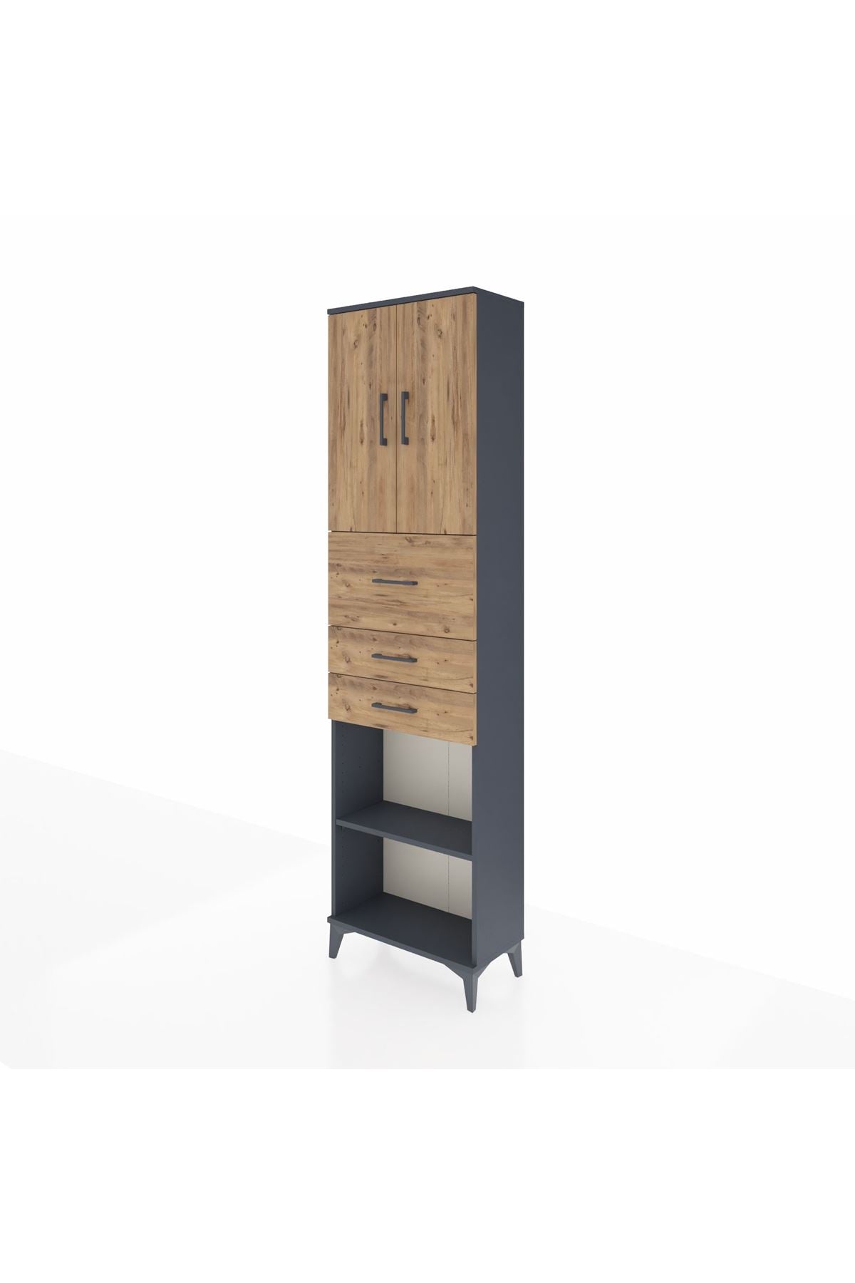 Arges Dolap 3 Raflı 3 Çekmeceli 2 Kapaklı 60x30x221 - S29M233V6A