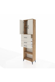 Arges Dolap 3 Raflı 3 Çekmeceli 2 Kapaklı 60x30x221 - S29M233V7A