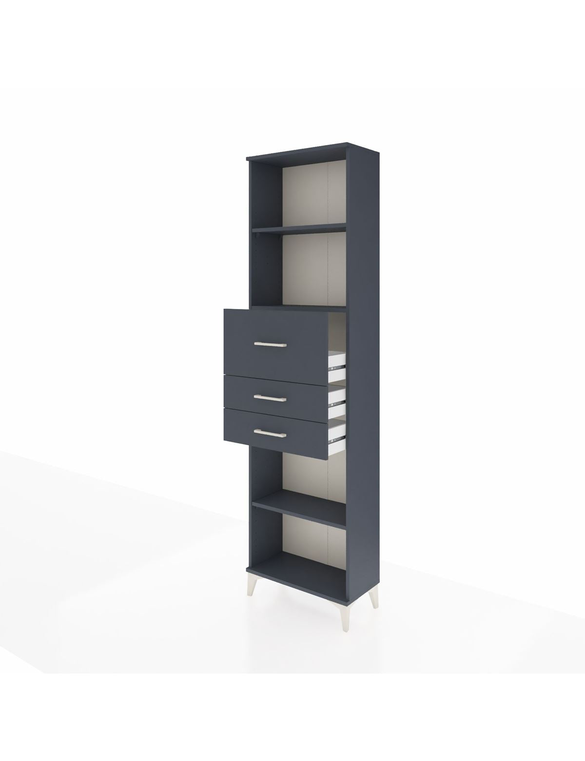 Arges Dolap 3 Raflı 3 Çekmeceli 60x30x221 - S29M235V5A