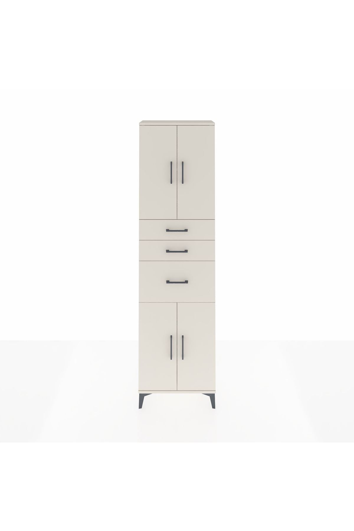 Arges Dolap 3 Raflı 3 Çekmeceli 4 Kapaklı 60x30x221 - S29M236V1A