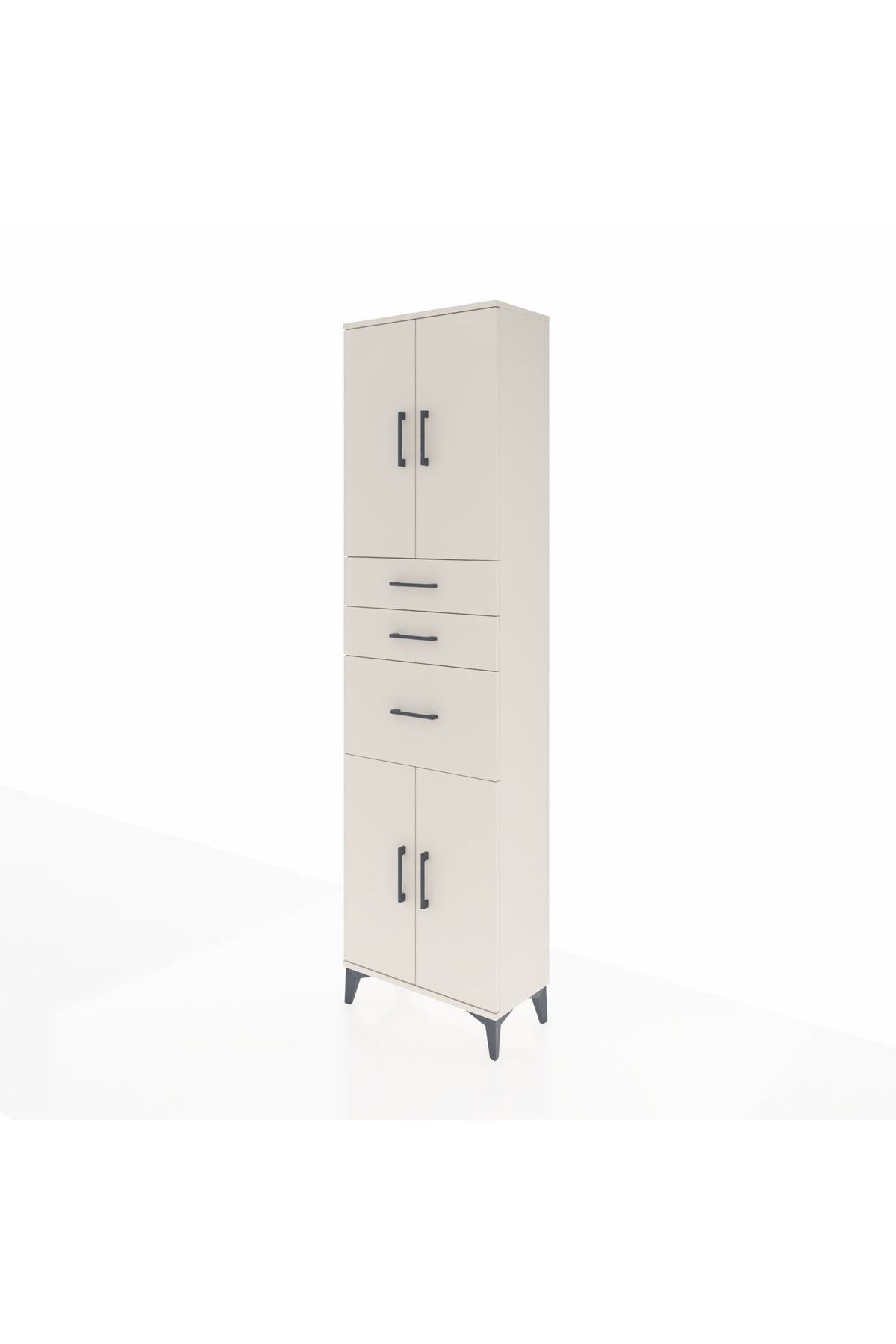 Arges Dolap 3 Raflı 3 Çekmeceli 4 Kapaklı 60x30x221 - S29M236V1A