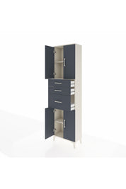 Arges Dolap 3 Raflı 3 Çekmeceli 4 Kapaklı 60x30x221 - S29M236V2A