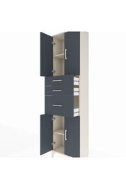 Arges Dolap 3 Raflı 3 Çekmeceli 4 Kapaklı 60x30x221 - S29M236V2A