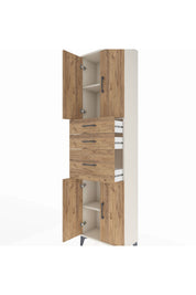 Arges Dolap 3 Raflı 3 Çekmeceli 4 Kapaklı 60x30x221 - S29M236V3A