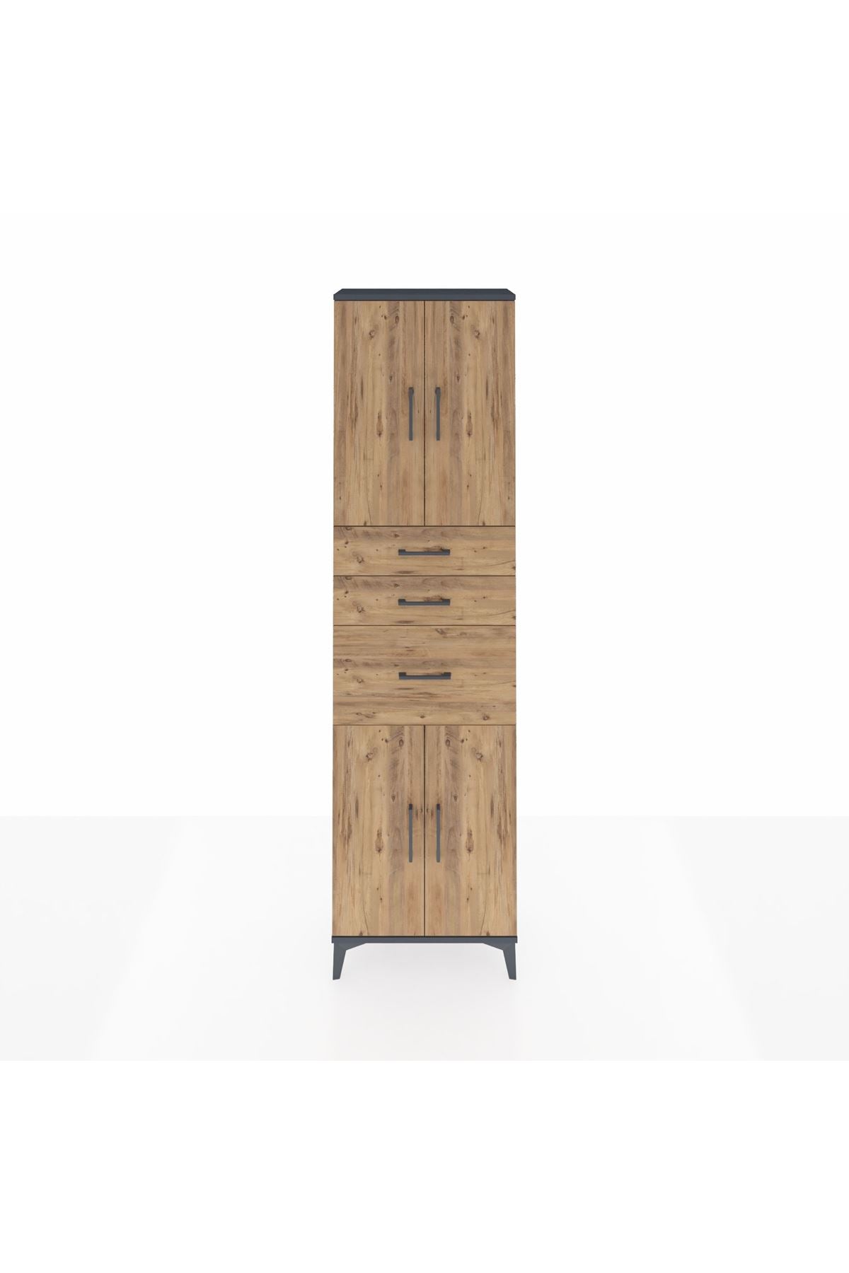 Arges Dolap 3 Raflı 3 Çekmeceli 4 Kapaklı 60x30x221 - S29M236V6A