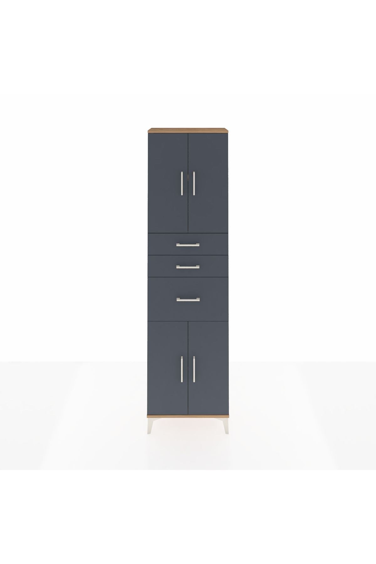 Arges Dolap 3 Raflı 3 Çekmeceli 4 Kapaklı 60x30x221 - S29M236V8A