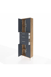 Arges Dolap 3 Raflı 3 Çekmeceli 4 Kapaklı 60x30x221 - S29M236V8A