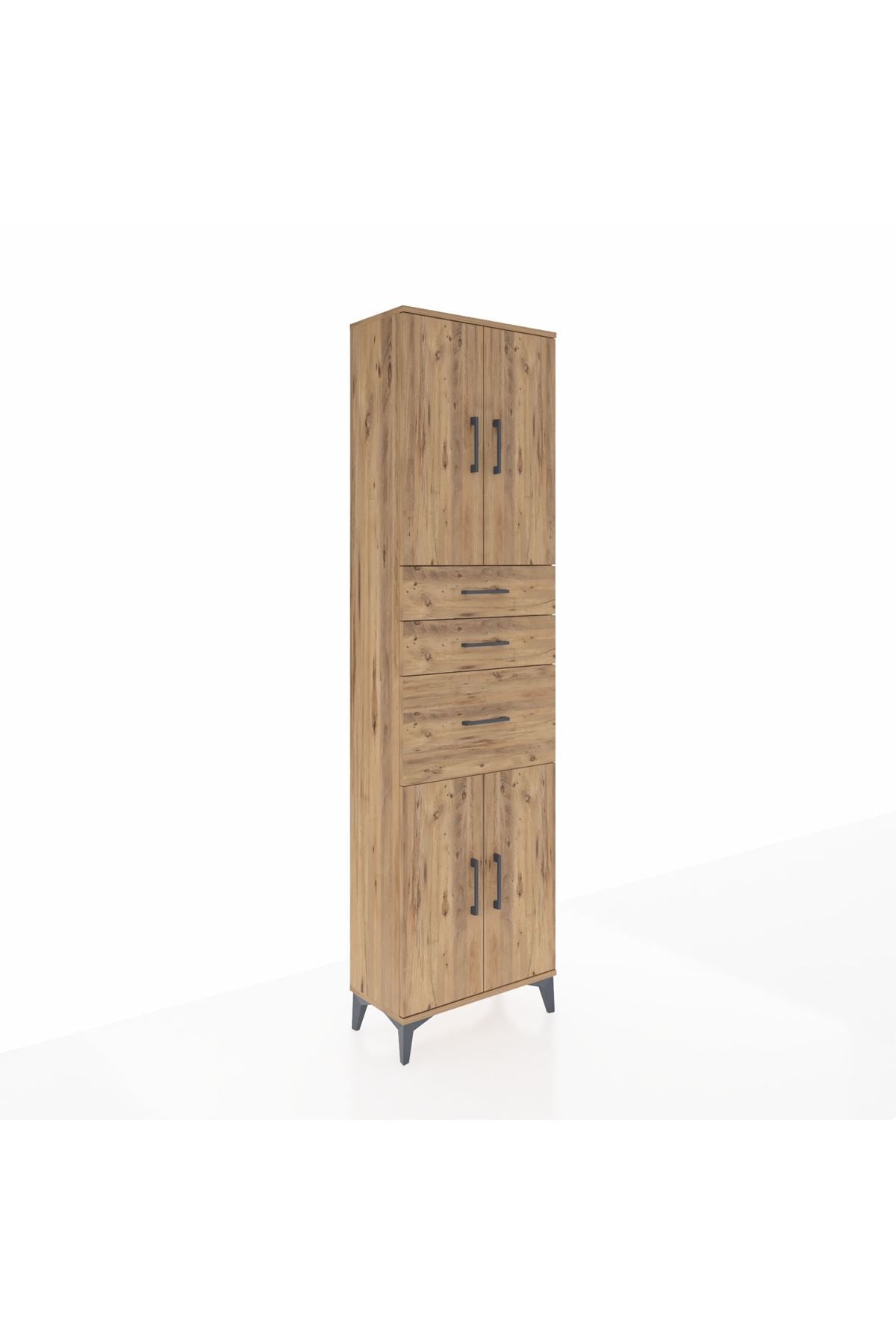 Arges Dolap 3 Raflı 3 Çekmeceli 4 Kapaklı 60x30x221 - S29M236V9A