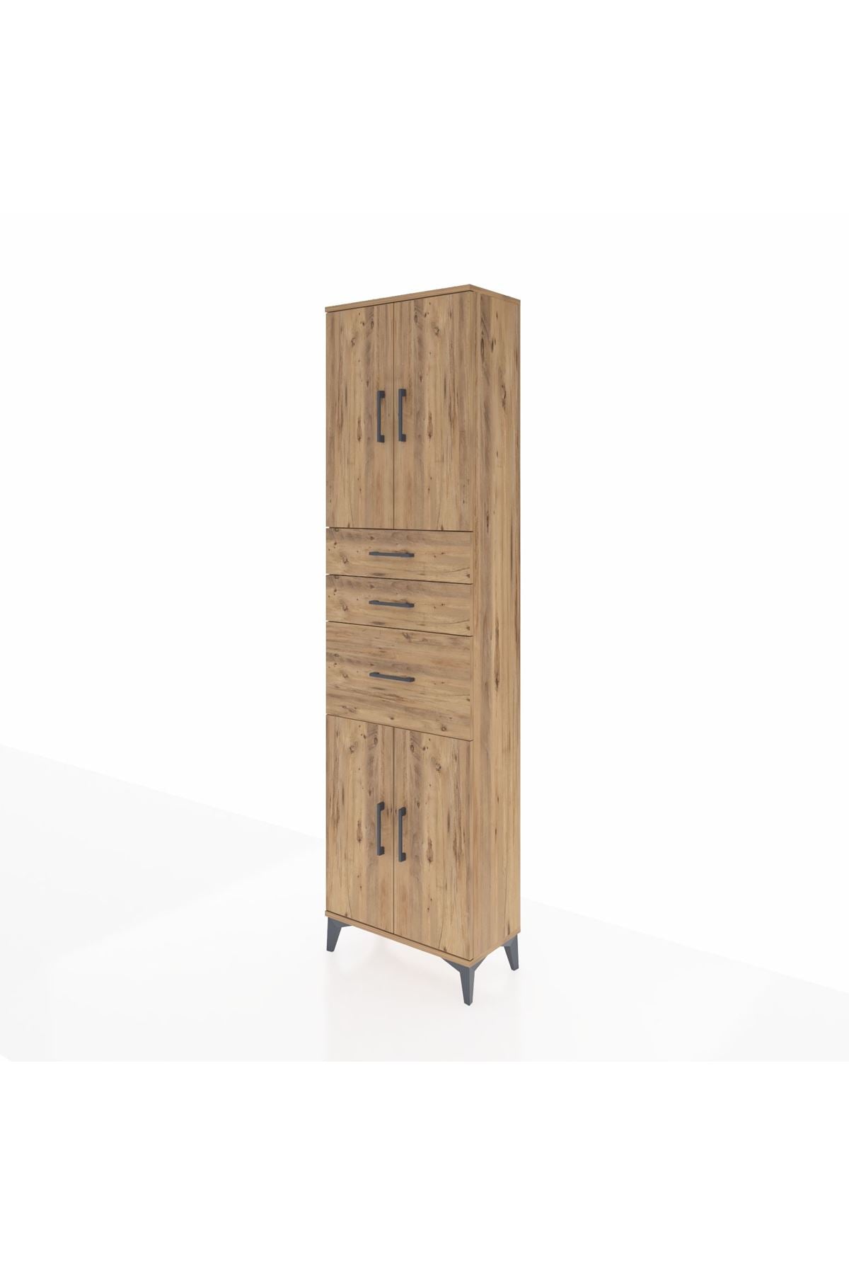 Arges Dolap 3 Raflı 3 Çekmeceli 4 Kapaklı 60x30x221 - S29M236V9A