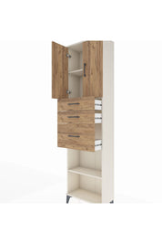 Arges Dolap 3 Raflı 3 Çekmeceli 2 Kapaklı 60x30x221 - S29M237V3A