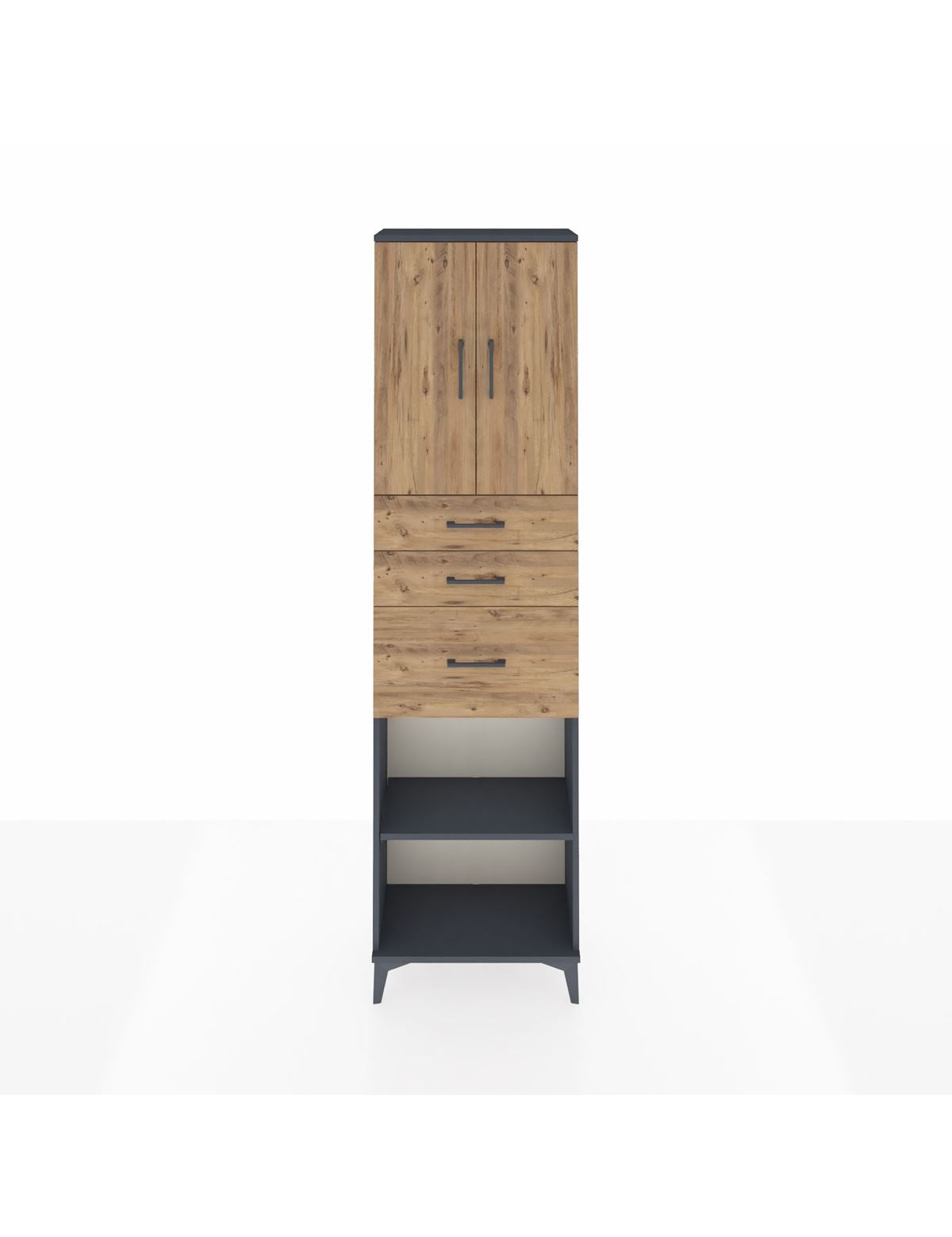 Arges Dolap 3 Raflı 3 Çekmeceli 2 Kapaklı 60x30x221 - S29M237V6A