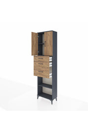 Arges Dolap 3 Raflı 3 Çekmeceli 2 Kapaklı 60x30x221 - S29M237V6A