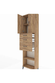 Arges Dolap 3 Raflı 3 Çekmeceli 2 Kapaklı 60x30x221 - S29M237V9A