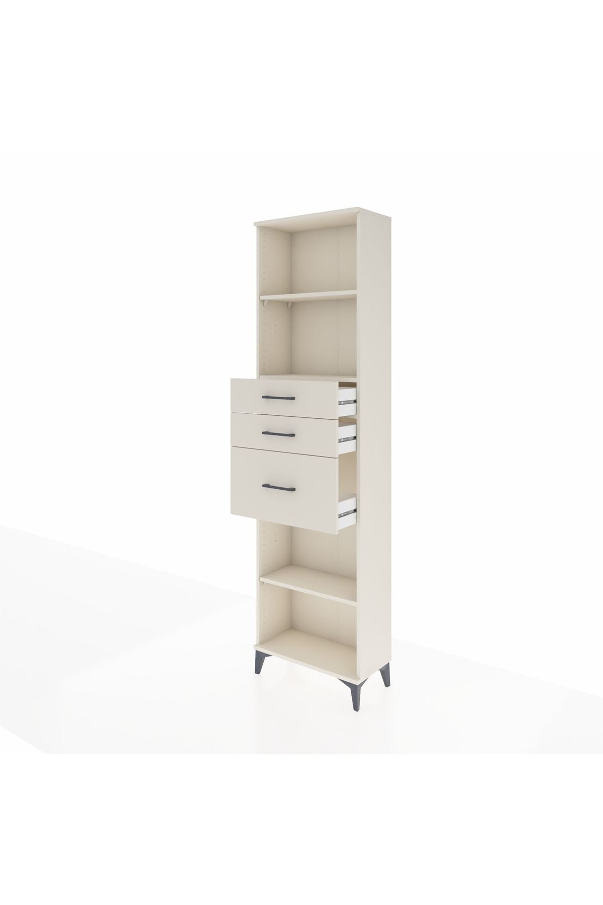 Arges Dolap 3 Raflı 3 Çekmeceli 60x30x221 - S29M239V1A