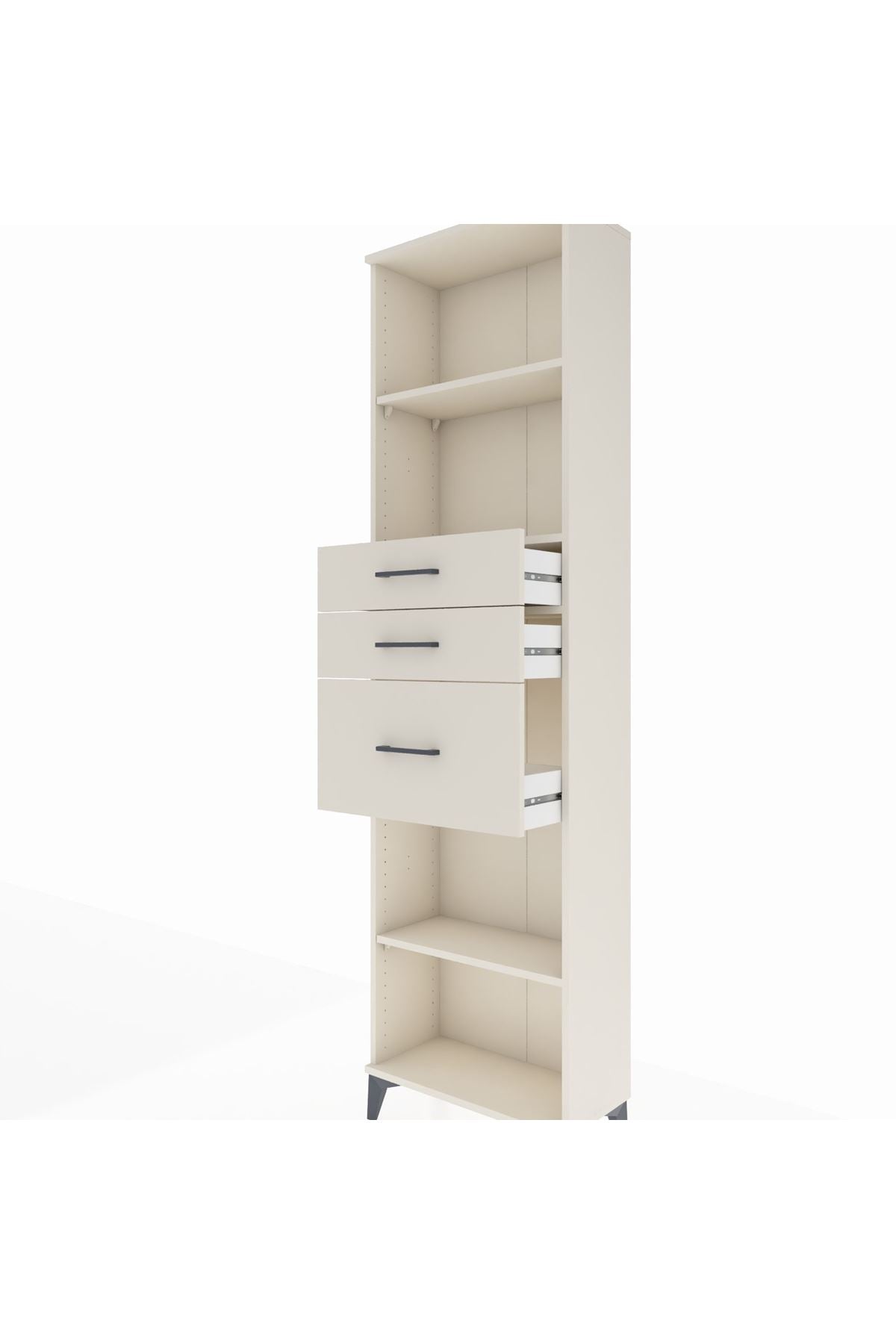 Arges Dolap 3 Raflı 3 Çekmeceli 60x30x221 - S29M239V1A