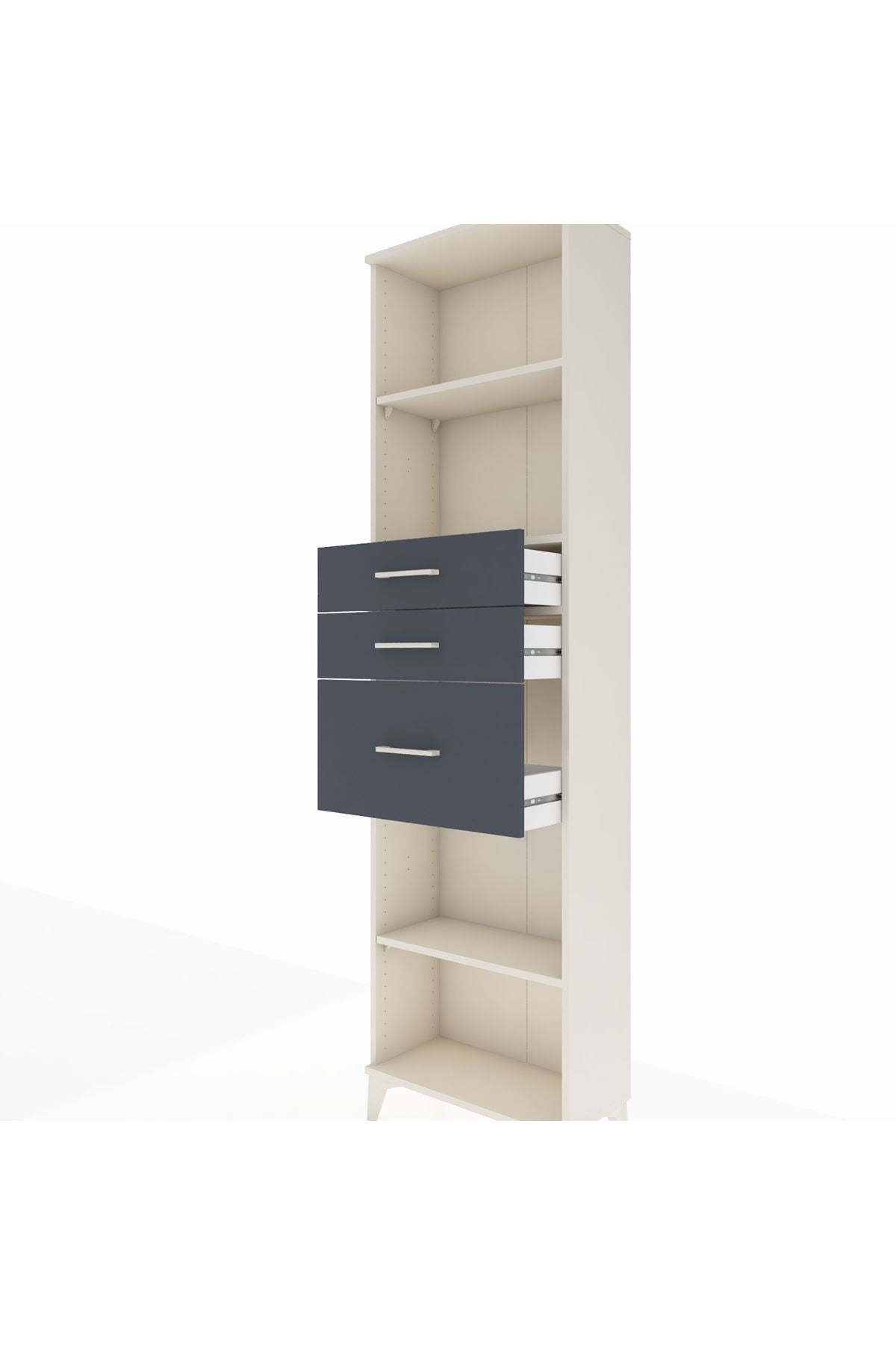 Arges Dolap 3 Raflı 3 Çekmeceli 60x30x221 - S29M239V2A