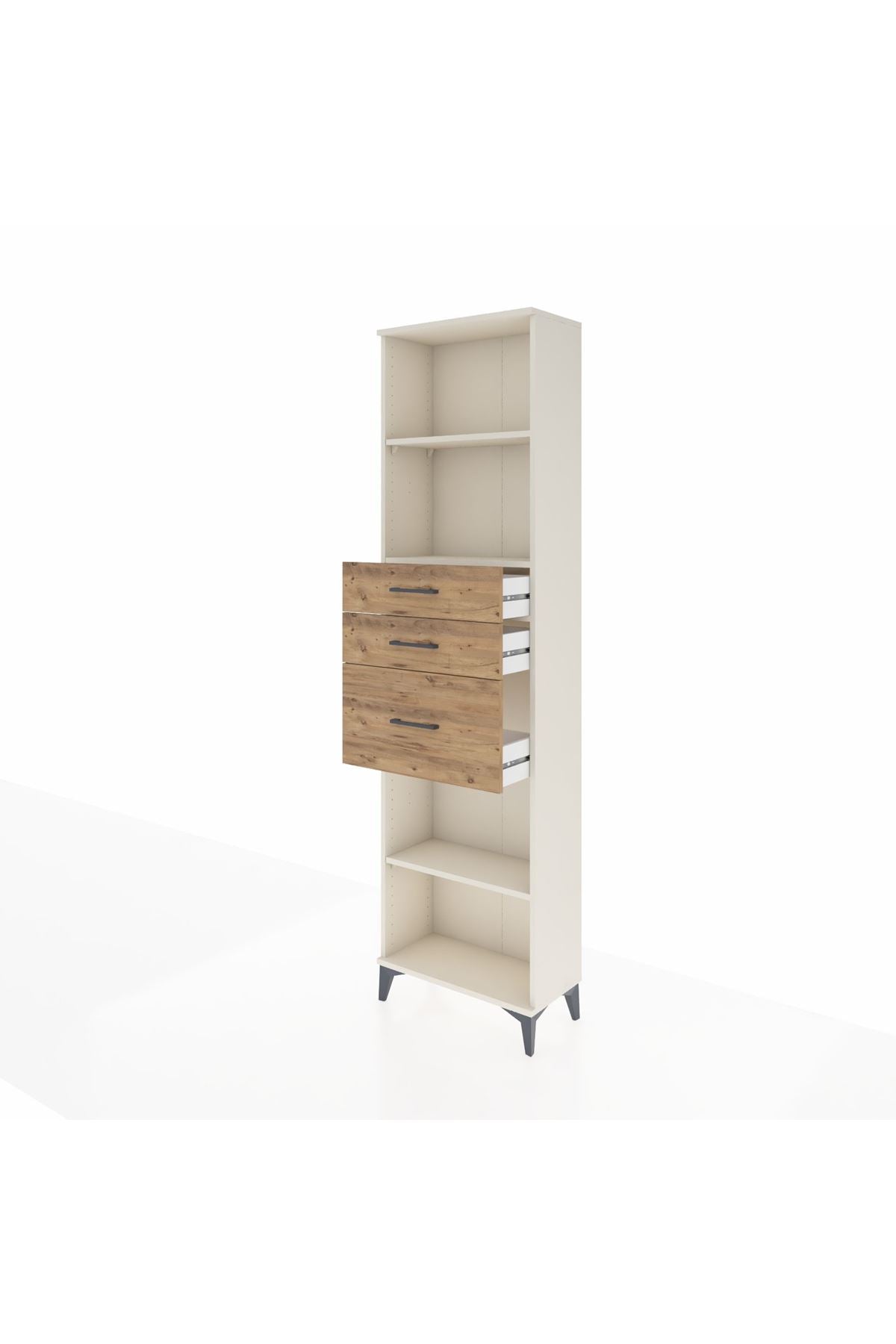 Arges Dolap 3 Raflı 3 Çekmeceli 60x30x221 - S29M239V3A