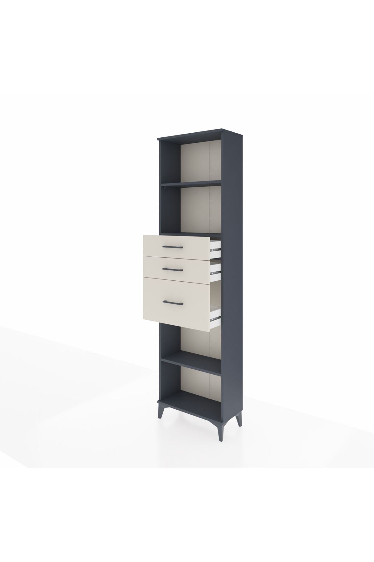 Arges Dolap 3 Raflı 3 Çekmeceli 60x30x221 - S29M239V4A