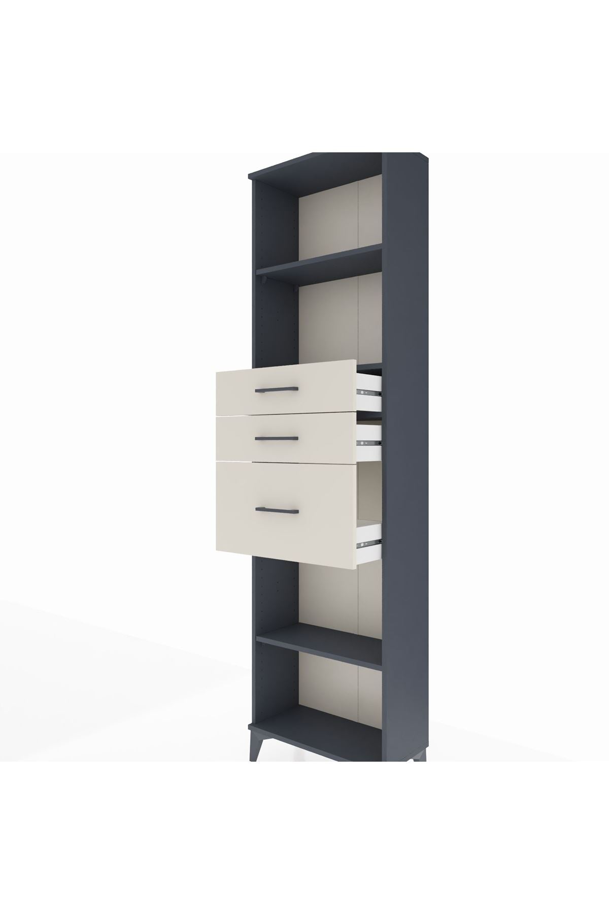 Arges Dolap 3 Raflı 3 Çekmeceli 60x30x221 - S29M239V4A