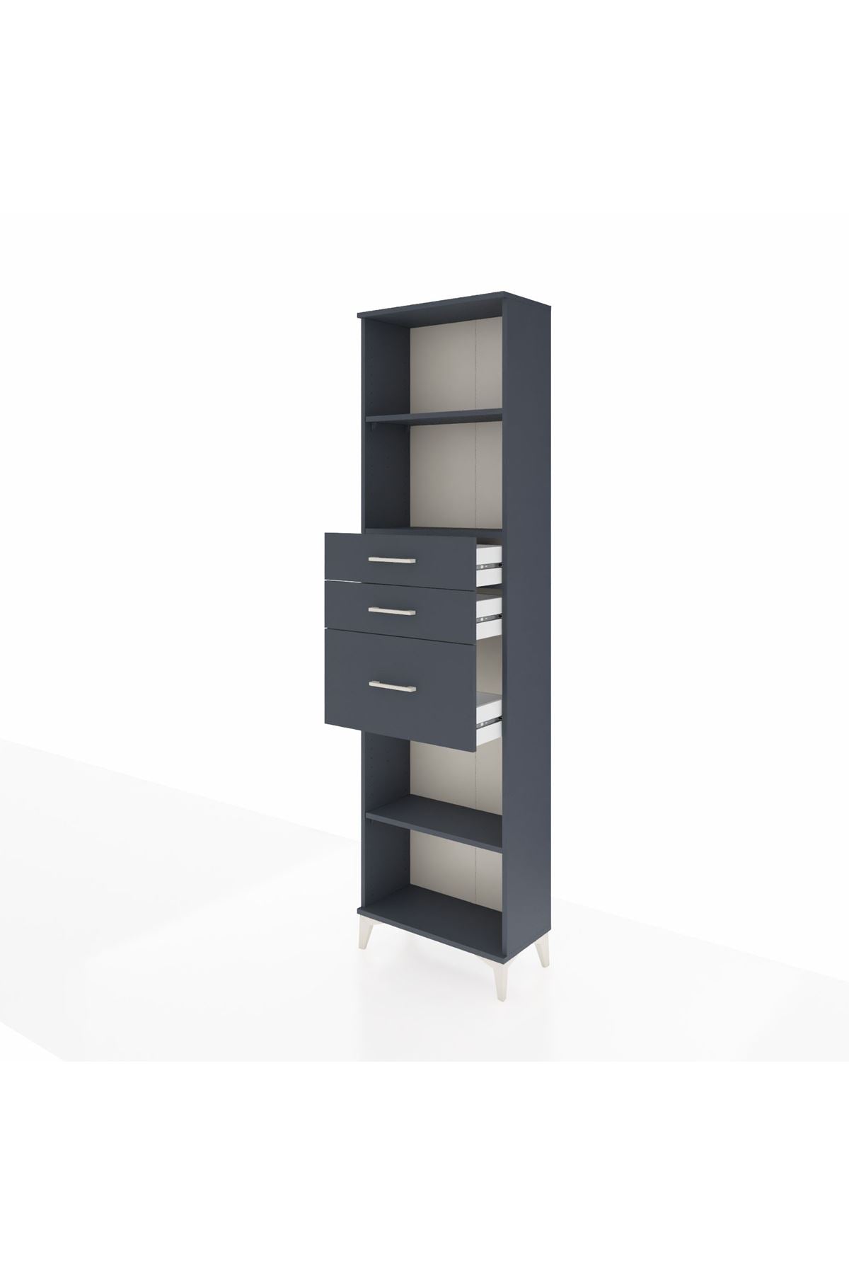 Arges Dolap 3 Raflı 3 Çekmeceli 60x30x221 - S29M239V5A