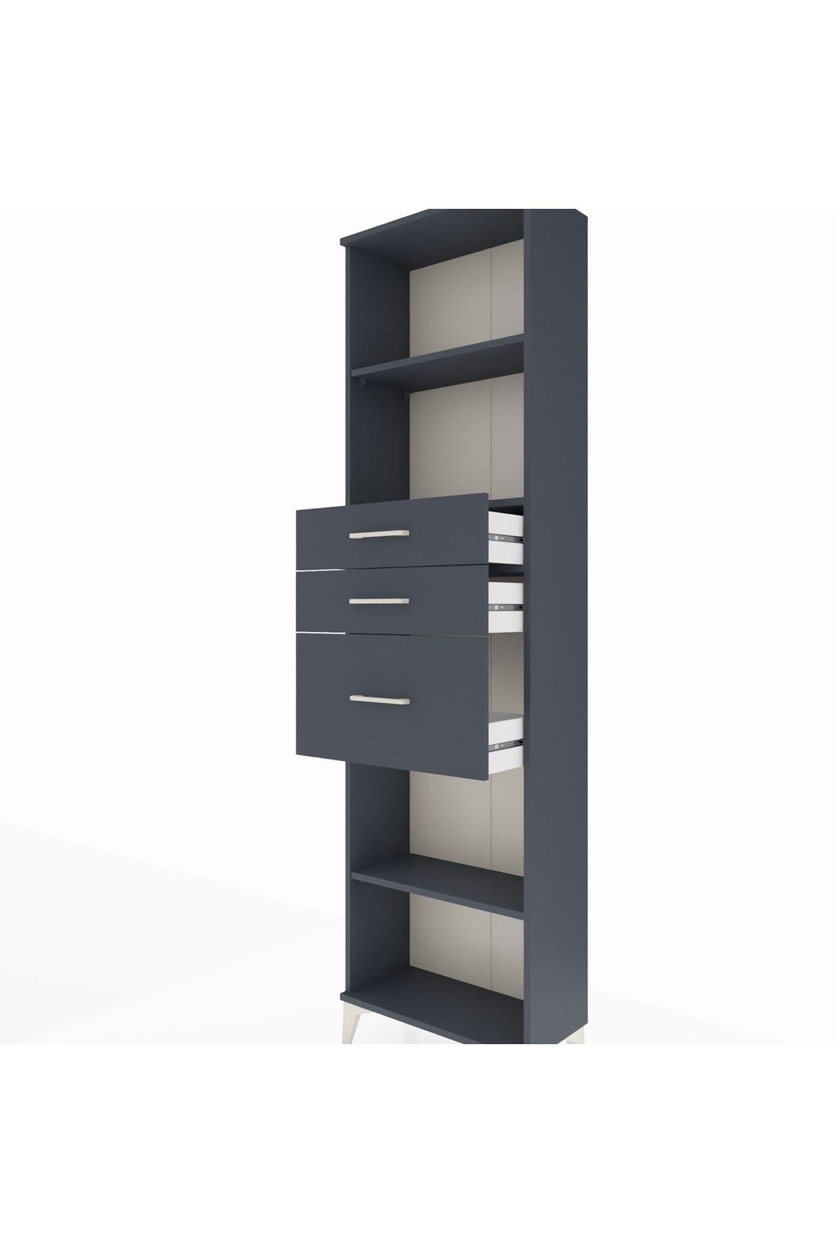 Arges Dolap 3 Raflı 3 Çekmeceli 60x30x221 - S29M239V5A