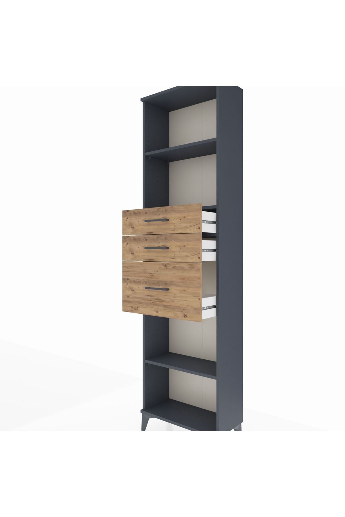 Arges Dolap 3 Raflı 3 Çekmeceli 60x30x221 - S29M239V6A