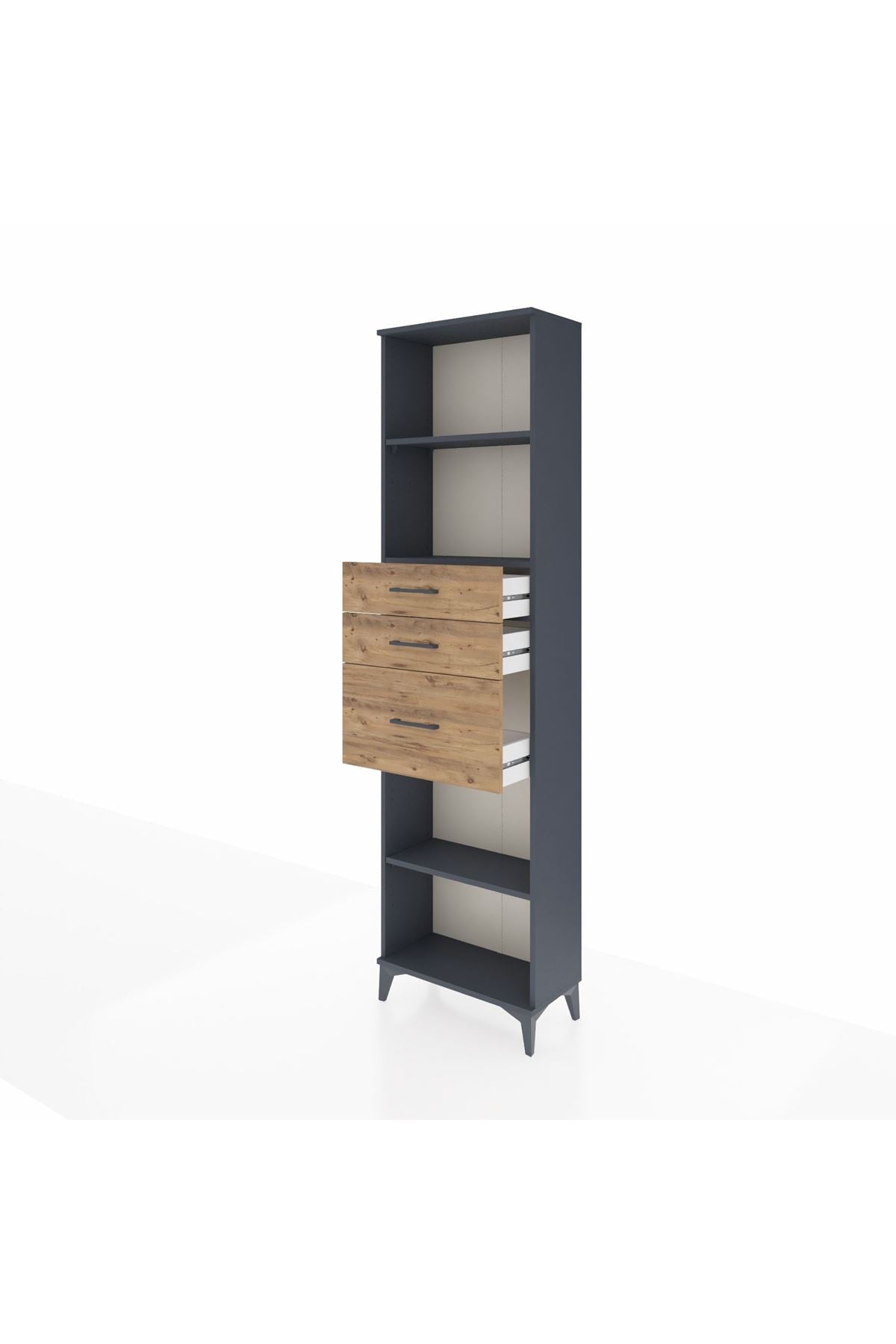 Arges Dolap 3 Raflı 3 Çekmeceli 60x30x221 - S29M239V6A