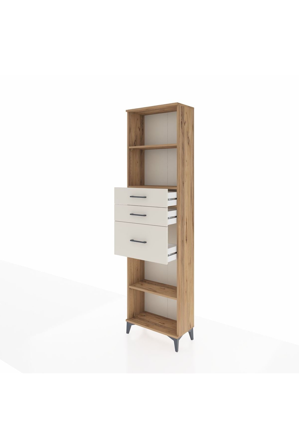 Arges Dolap 3 Raflı 3 Çekmeceli 60x30x221 - S29M239V7A