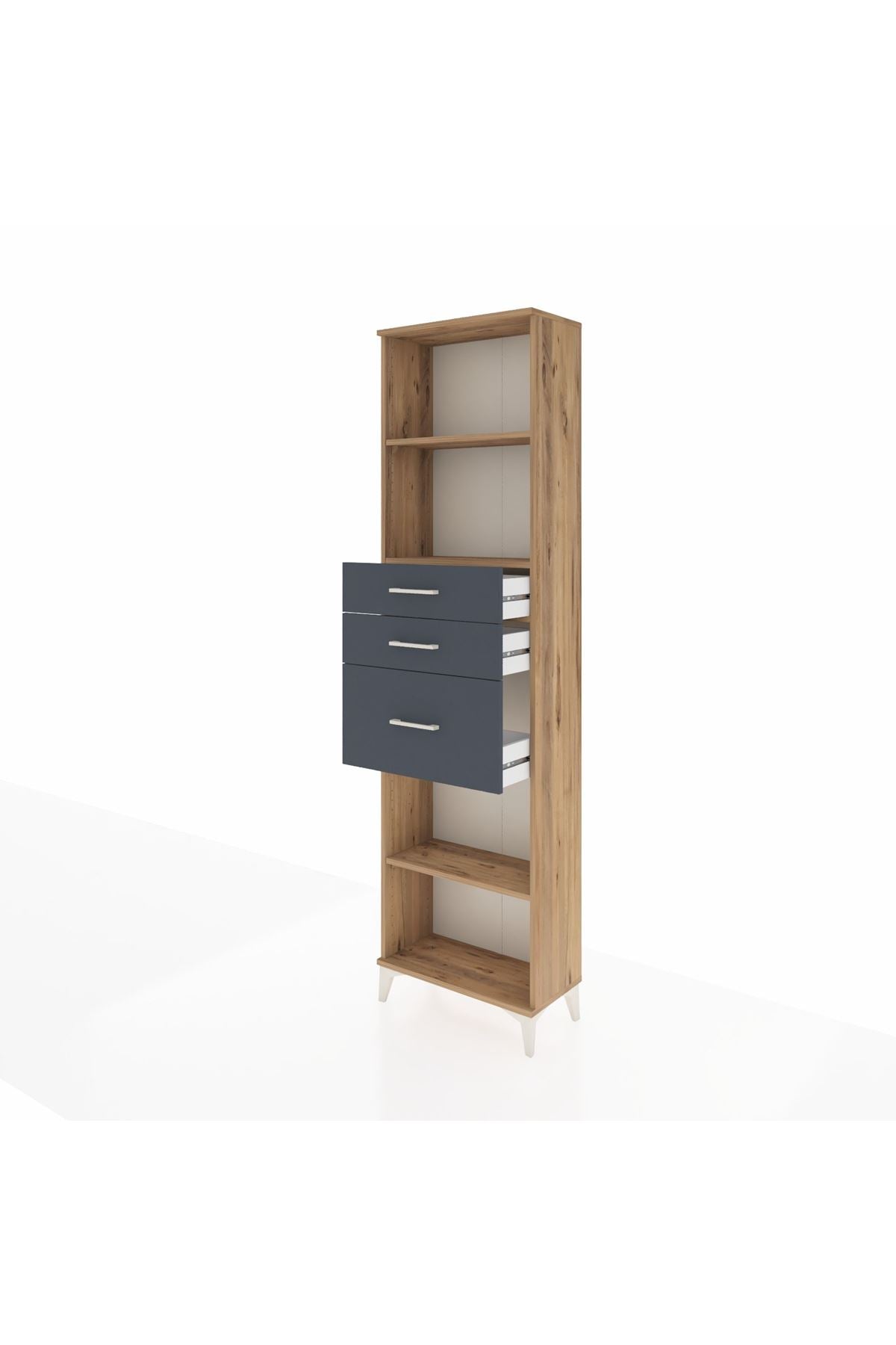 Arges Dolap 3 Raflı 3 Çekmeceli 60x30x221 - S29M239V8A