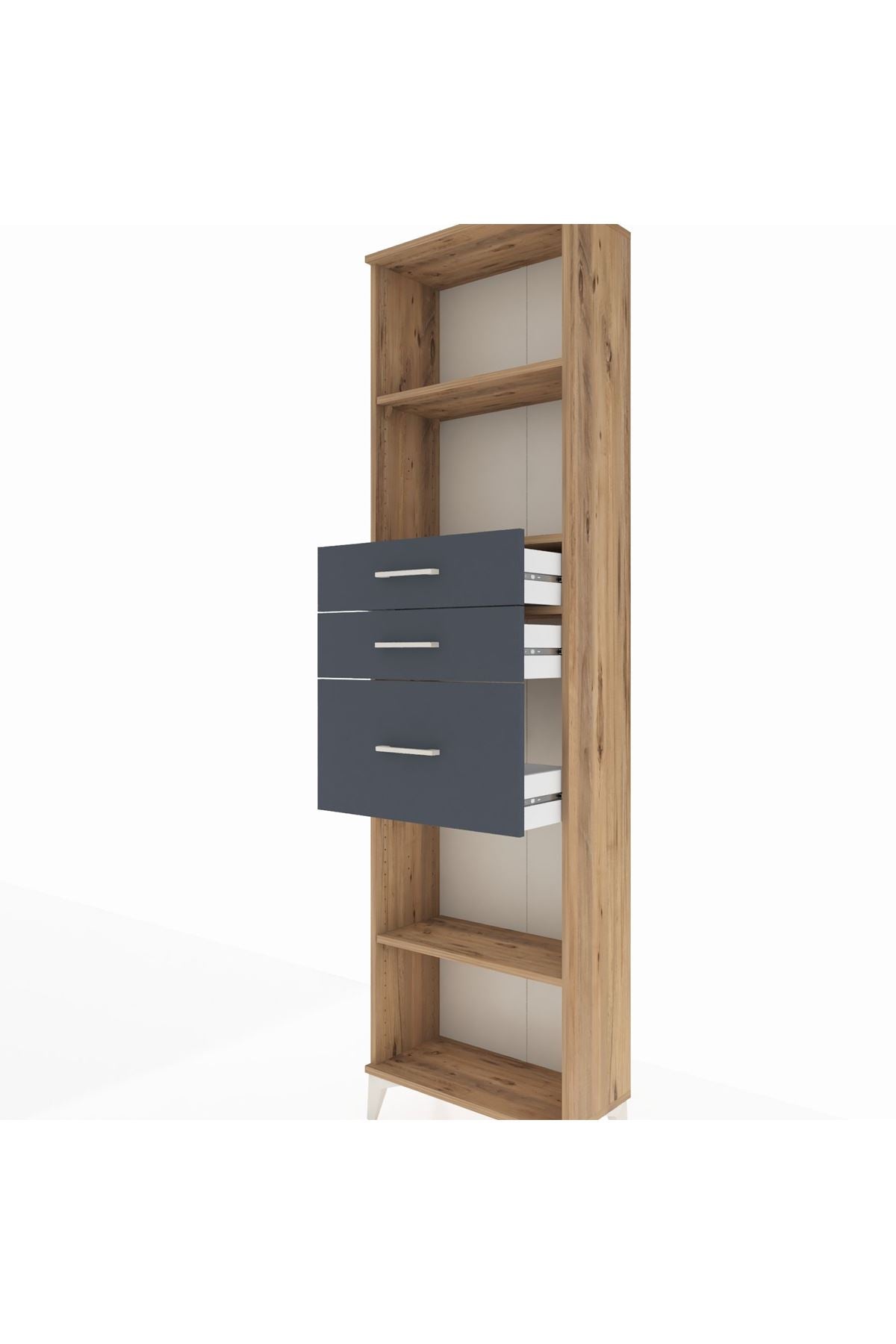 Arges Dolap 3 Raflı 3 Çekmeceli 60x30x221 - S29M239V8A