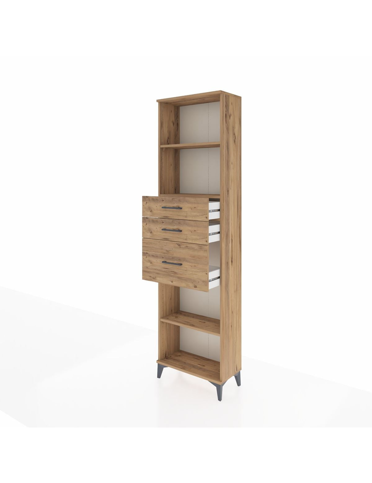 Arges Dolap 3 Raflı 3 Çekmeceli 60x30x221 - S29M239V9A