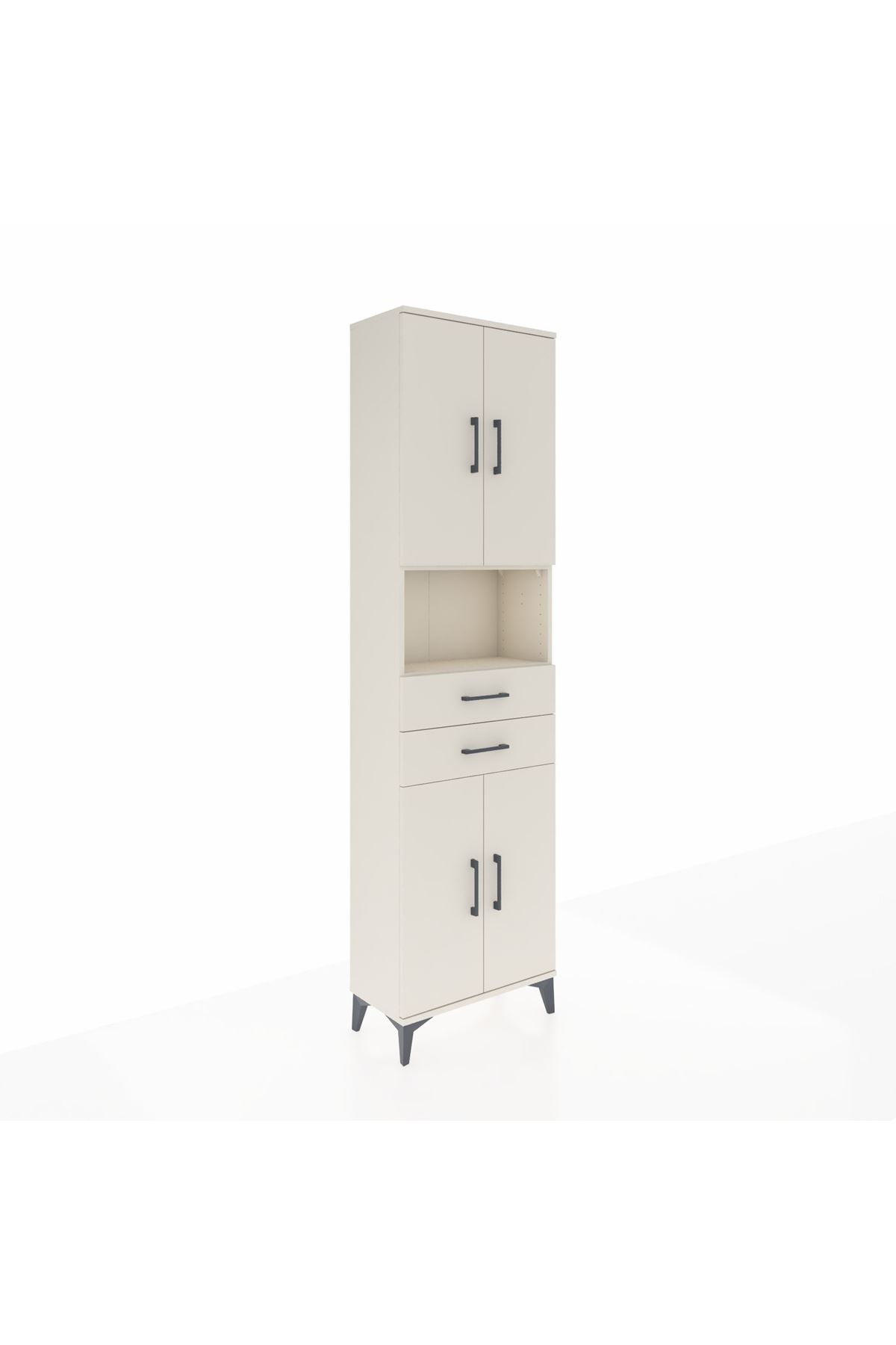 Arges Dolap 4 Raflı 2 Çekmeceli 4 Kapaklı 60x30x221 - S29M240V1A